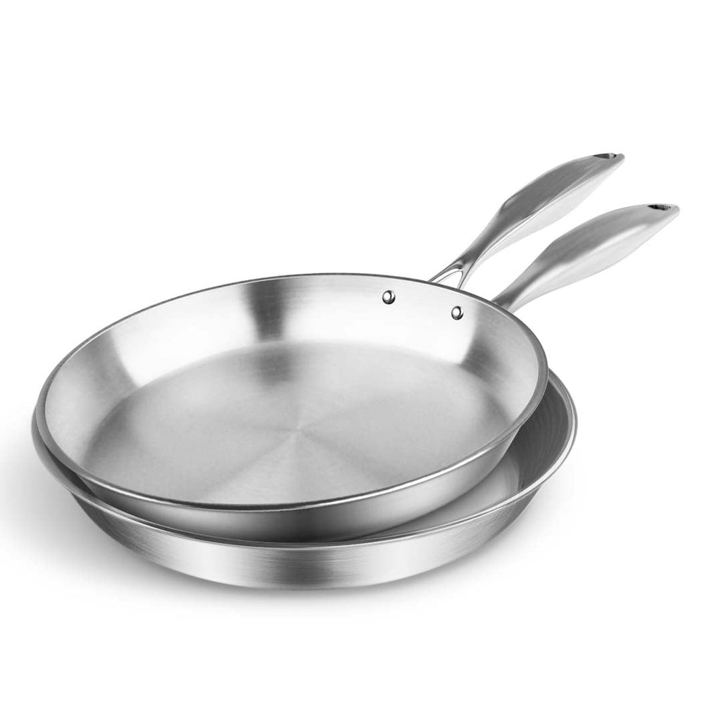 NNEAGS Stainless Steel Fry Pan 20cm 34cm Frying Pan Top Grade Skillet Induction Cooking FryPan-0