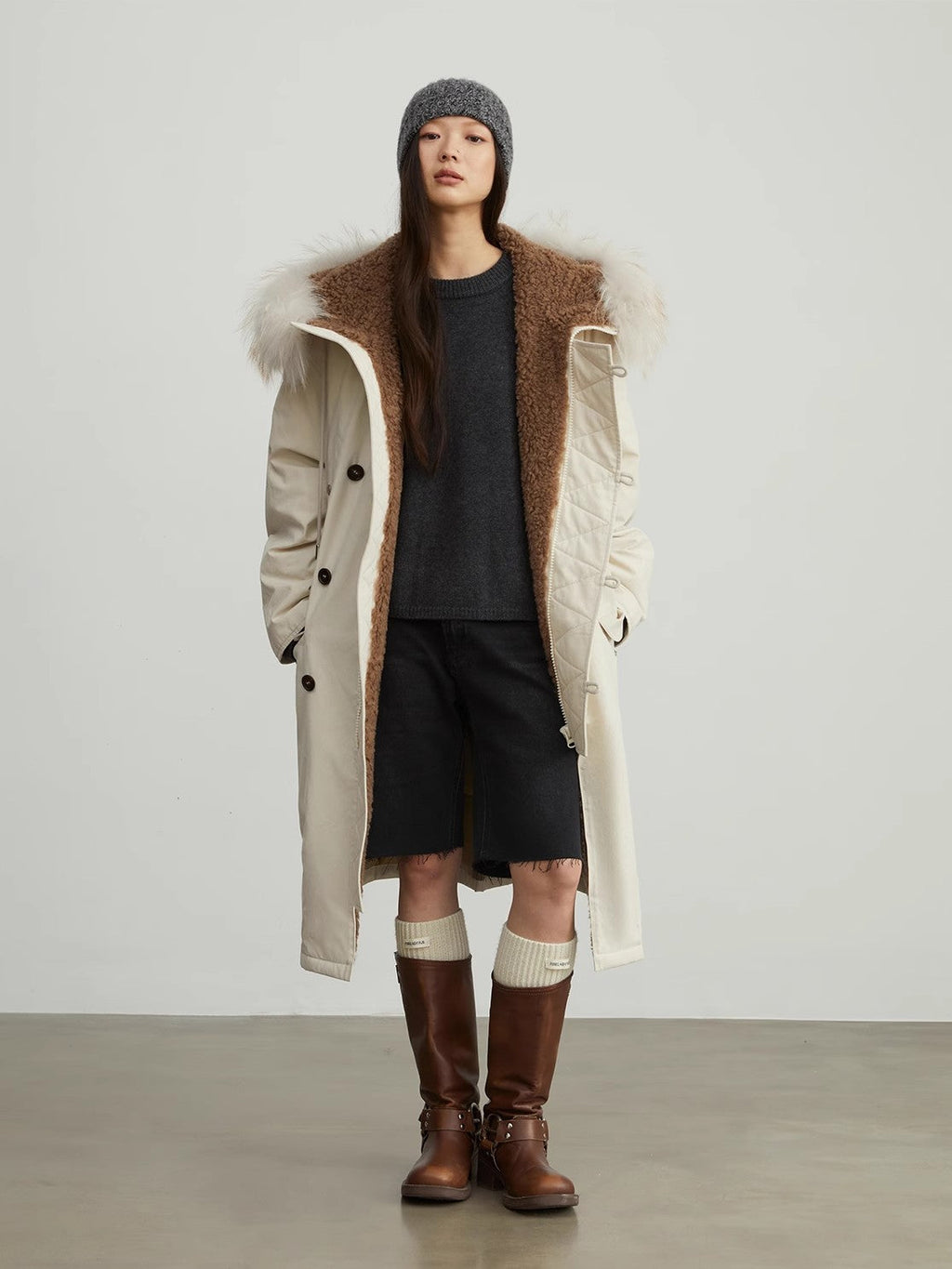 Fireladyfur Women’s Hooded Down Parka Cold Weather“Manchester City old story”-2