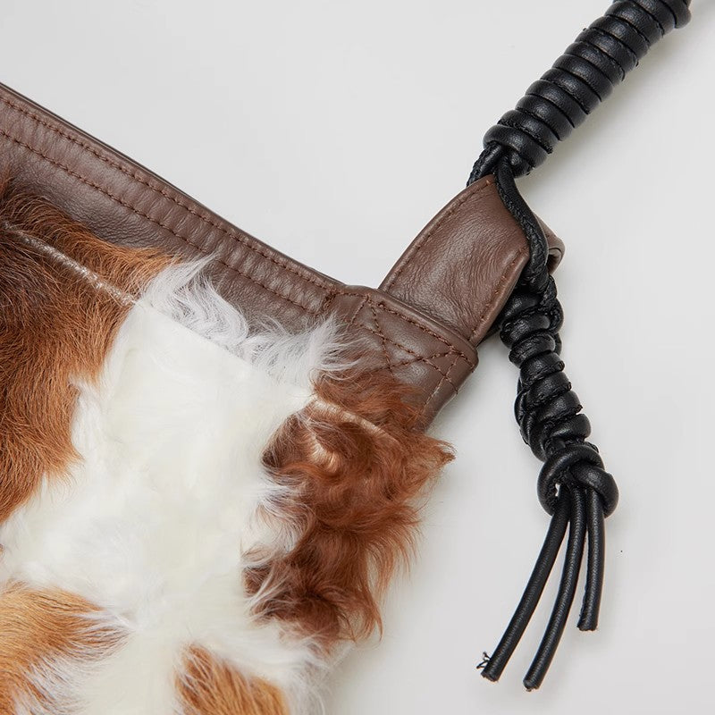 Retro fashionable versatile stitching contrasting checkerboard shoulder bag wool bag-1