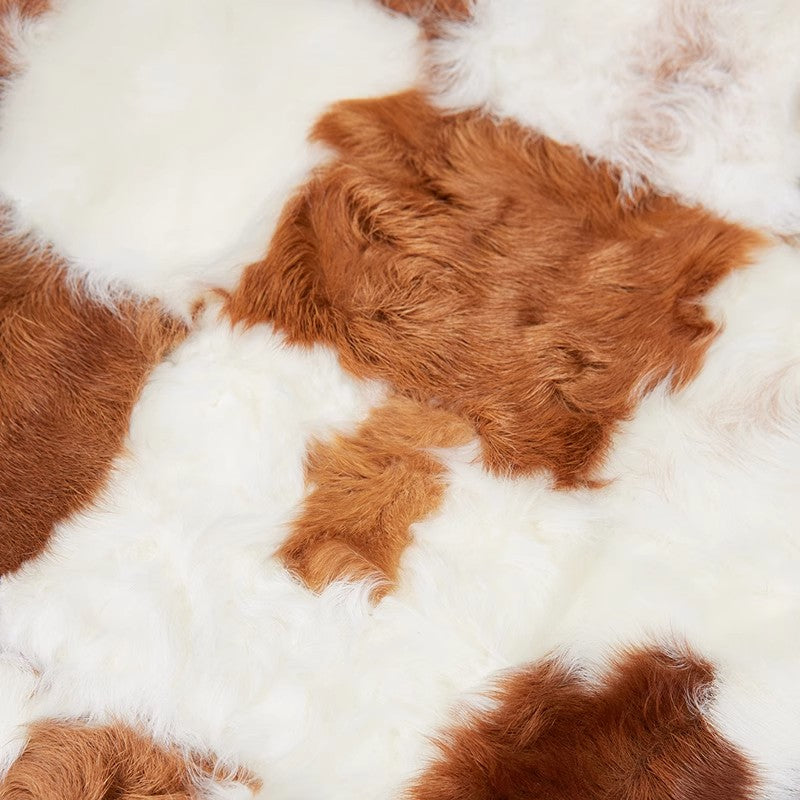 Retro fashionable versatile stitching contrasting checkerboard shoulder bag wool bag-2