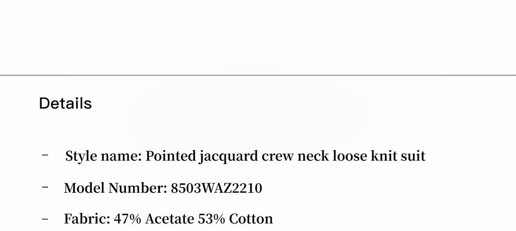 Customized Acetate Cotton Geometric Lines Knitted Suit-3