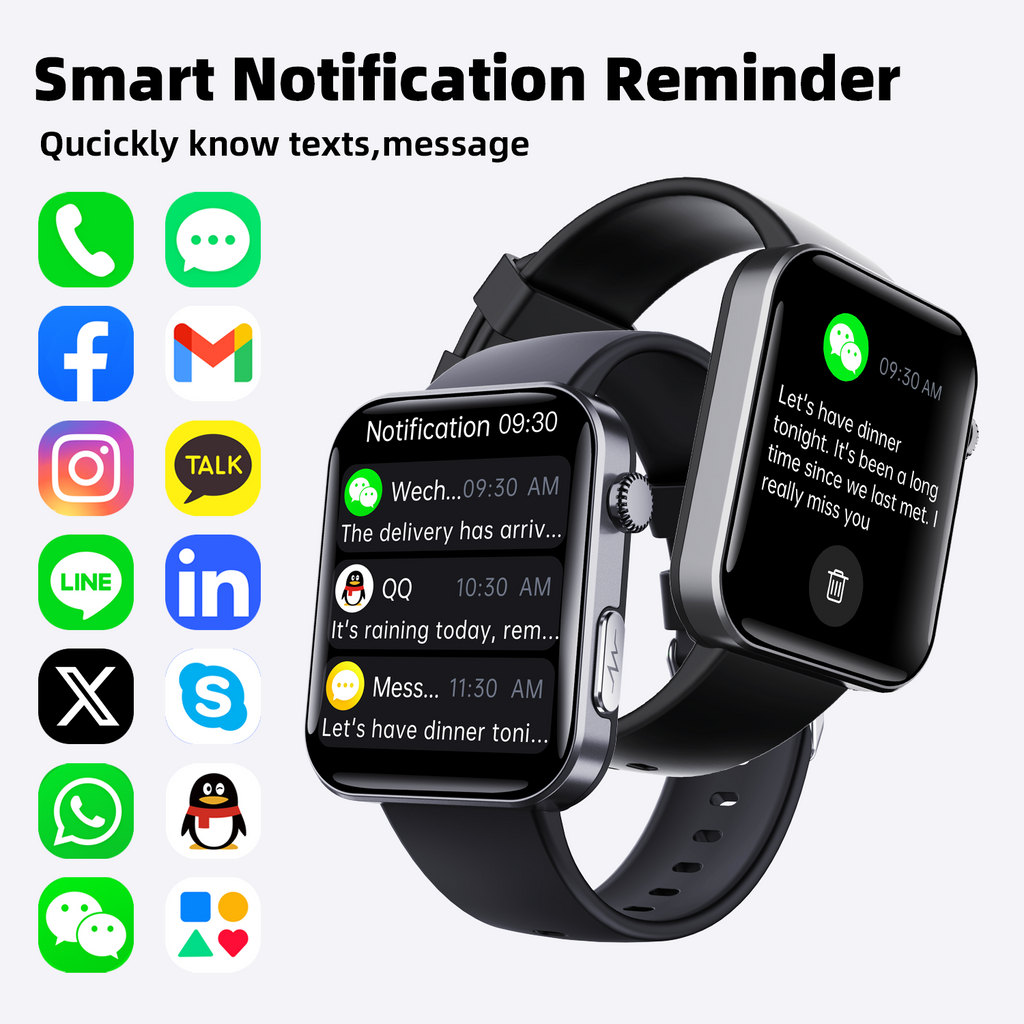 ECG smart watch with blood pressure monitor body temperature blood glucose heart rate blood oxygen-1