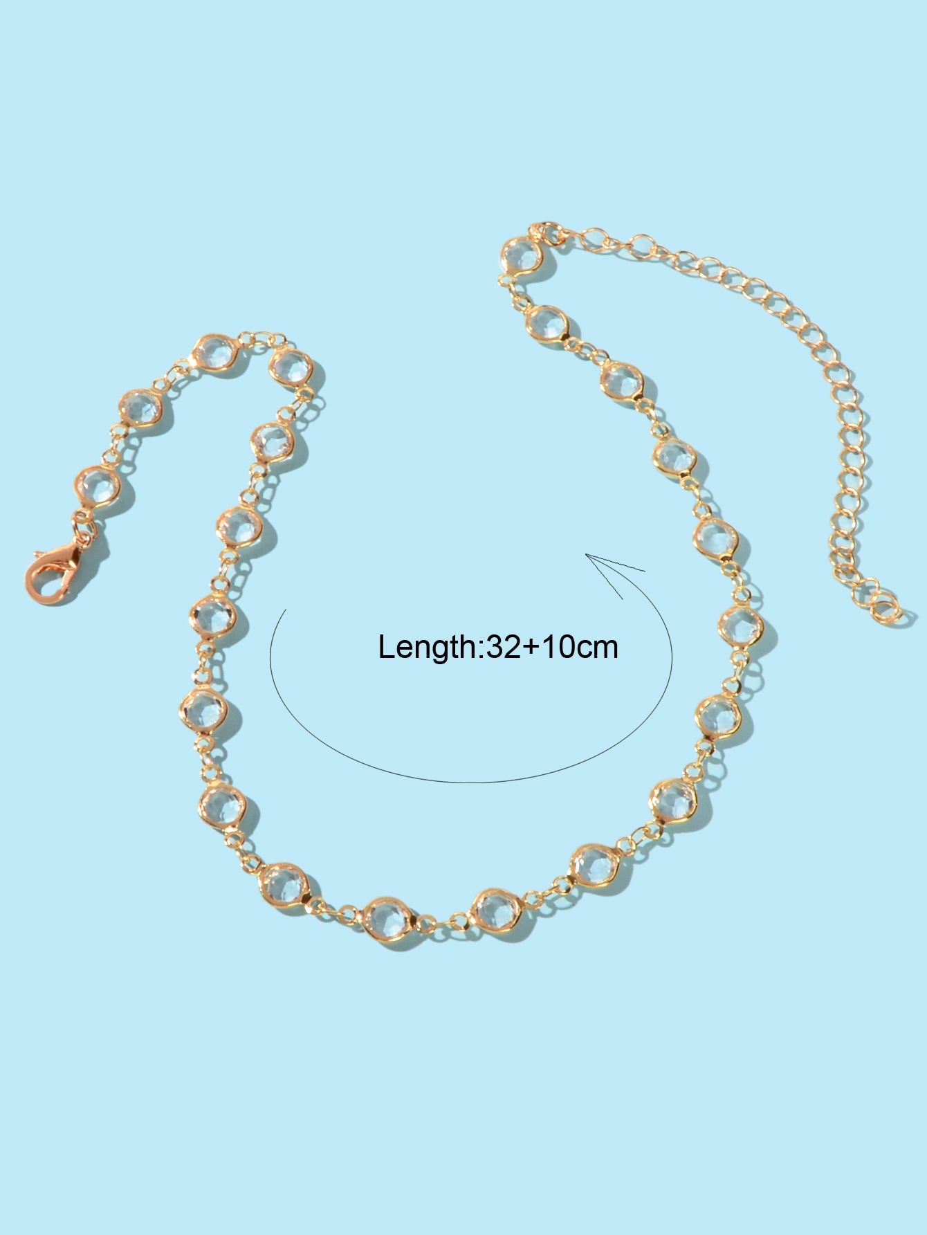 Gold Acrylic Beads Chain Link Choker Short Necklace for Women Designer Jewellery