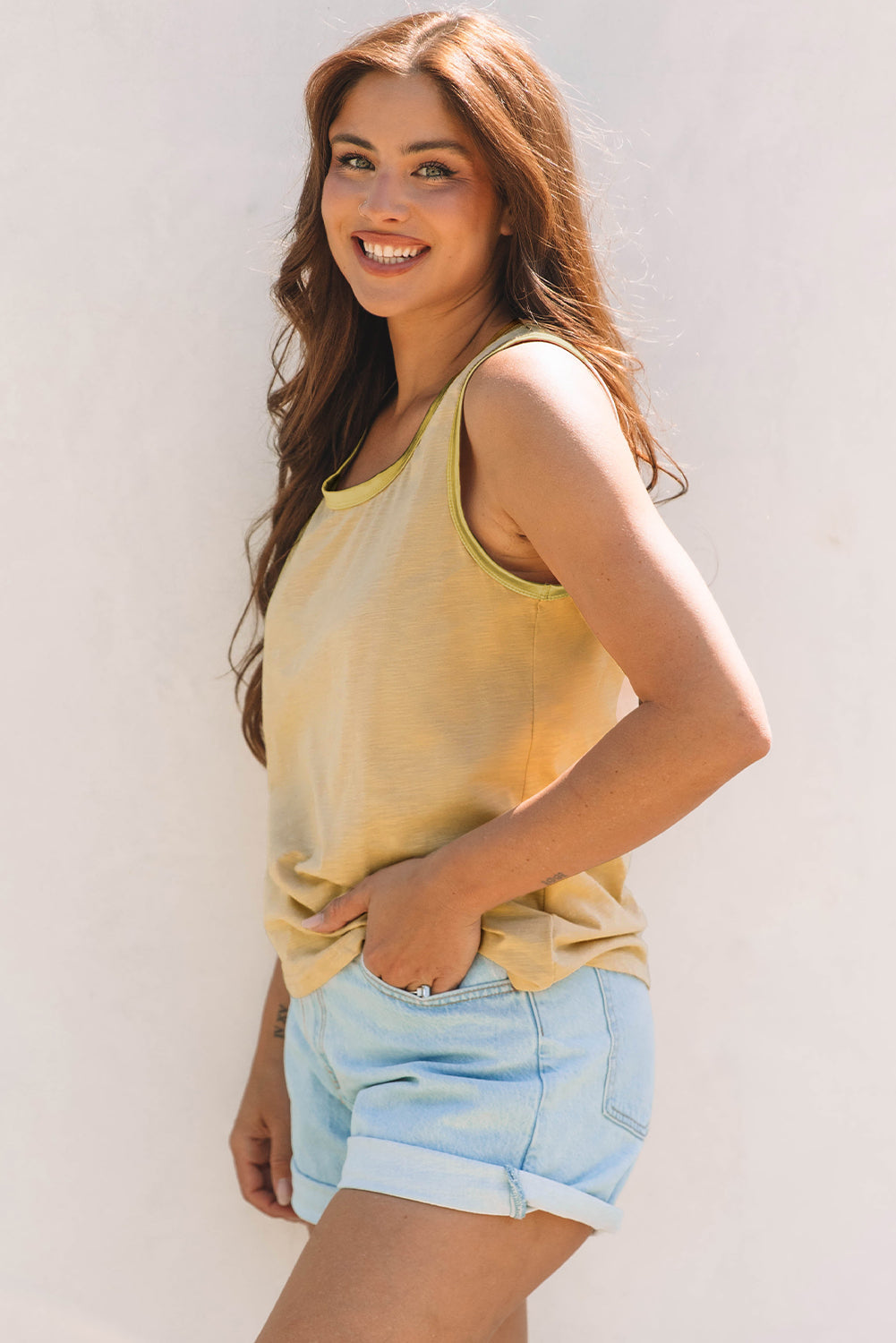 Skyla Metallic Sheen Tank Top-2