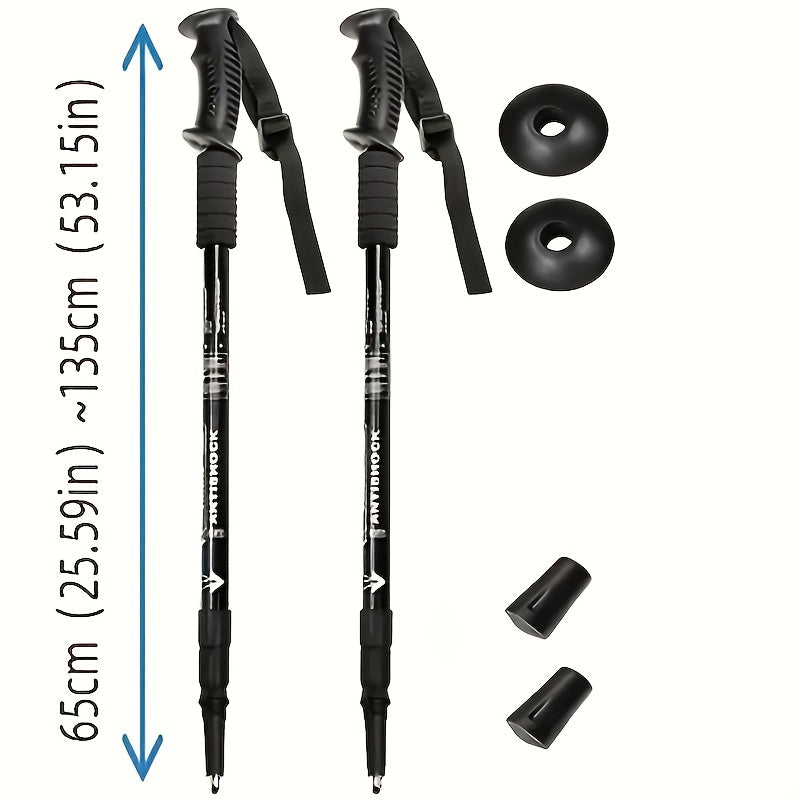 NNETM Adjustable Aluminum Trekking Poles Set for Hiking-1