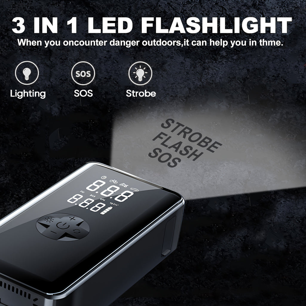 Car Battery Starter Kit with Air Compressor (7-in-1)-2