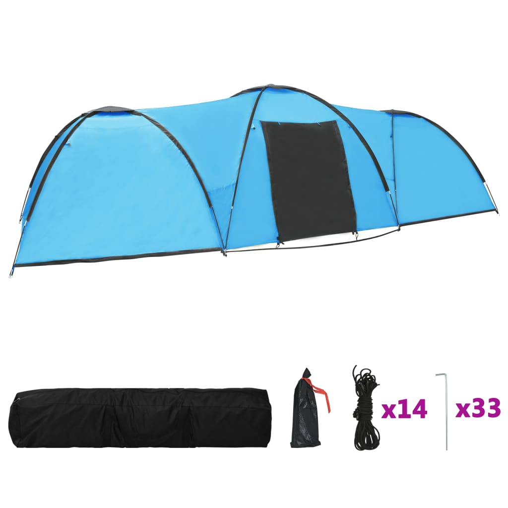 NNEVL Camping Igloo Tent 650x240x190 cm 8 Person Blue-1