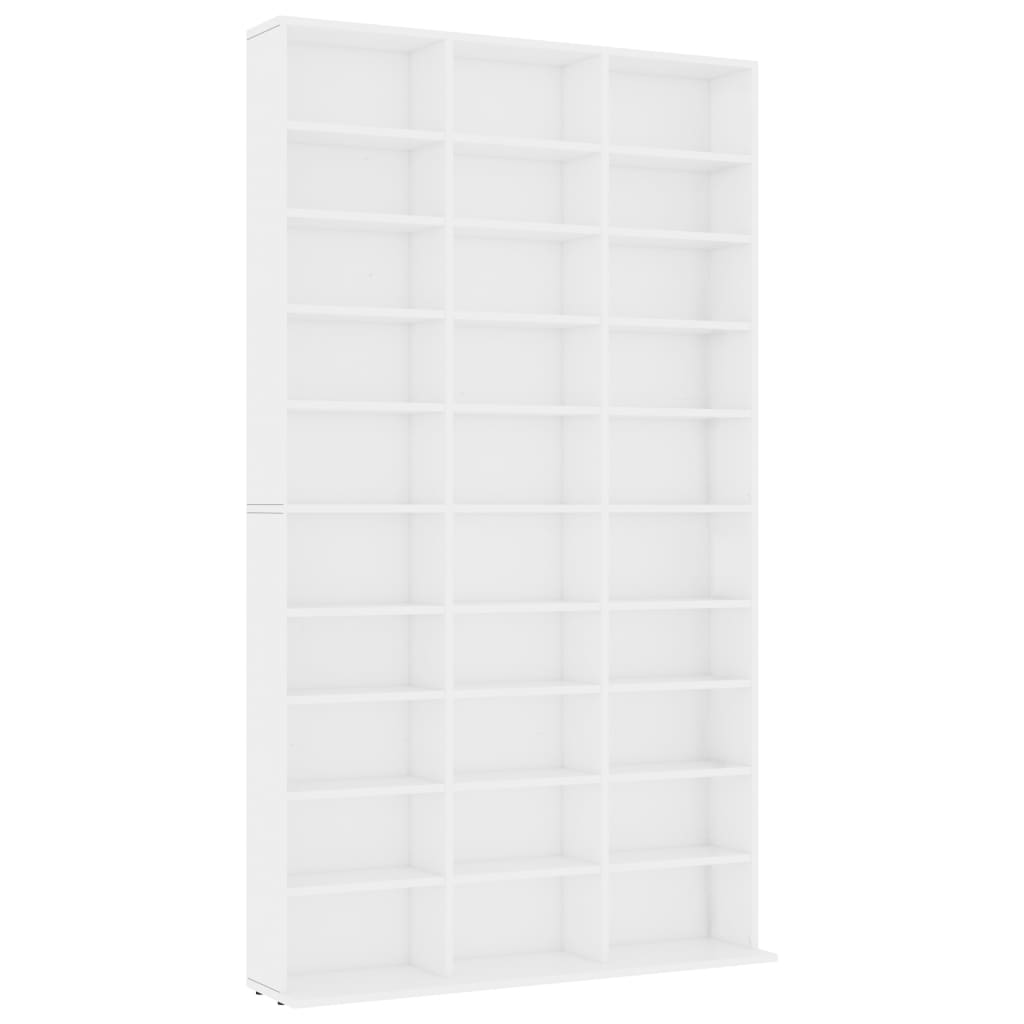 NNEVL CD Cabinet White 102x16x177.5 cm Engineered Wood-1