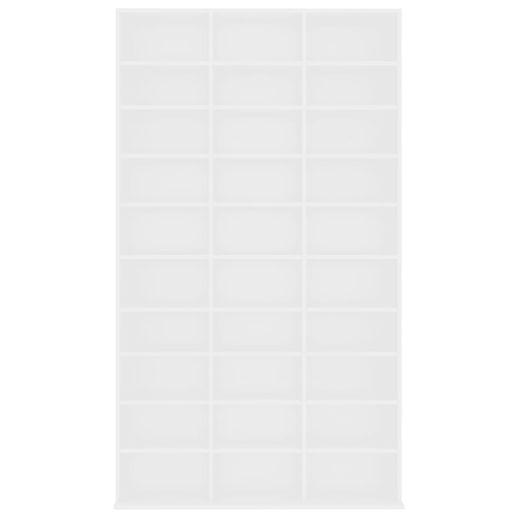 NNEVL CD Cabinet White 102x16x177.5 cm Engineered Wood-3