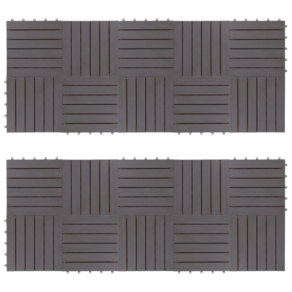 NNEVL Decking Tiles 20 pcs Grey Wash 30x30 cm Solid Acacia Wood-0