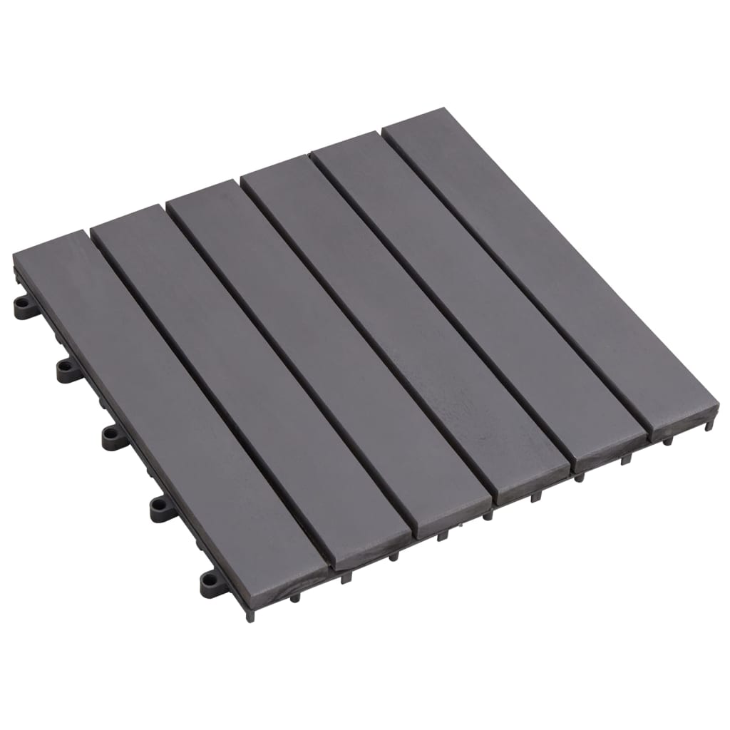 NNEVL Decking Tiles 20 pcs Grey Wash 30x30 cm Solid Acacia Wood-1