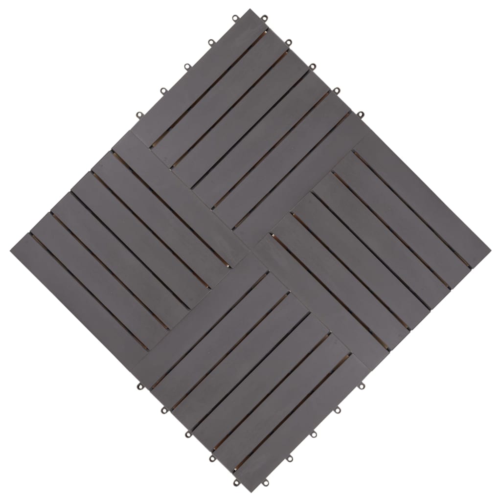 NNEVL Decking Tiles 20 pcs Grey Wash 30x30 cm Solid Acacia Wood-3