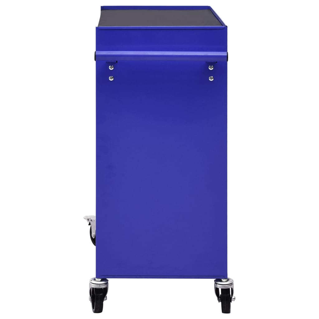 NNEVL Tool Trolley with 4 Drawers Steel Blue-3