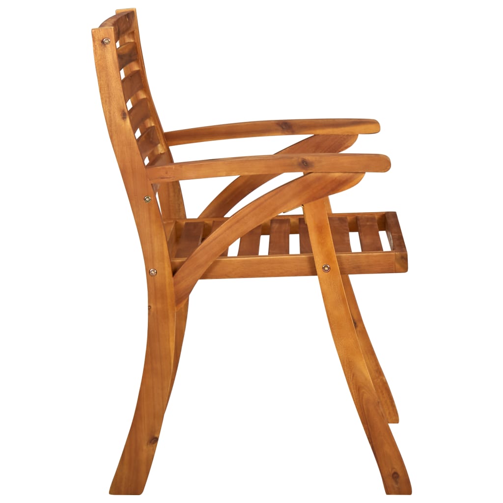 NNEVL Garden Chairs 3 pcs Solid Acacia Wood-3