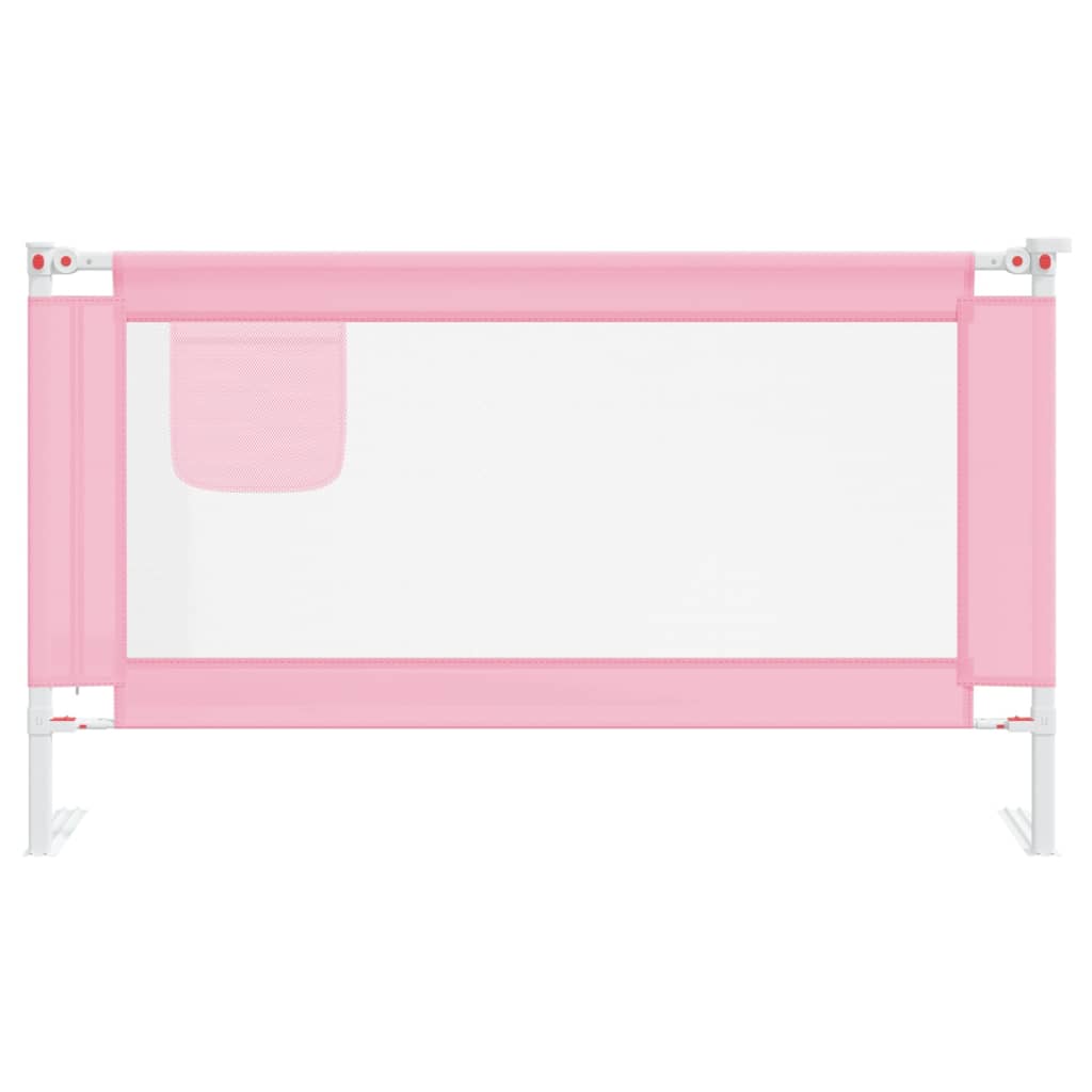 NNEVL Toddler Safety Bed Rail Pink 140x25 cm Fabric-2