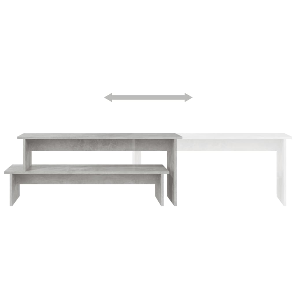 NNEVL TV Cabinet Concrete Grey 180x30x43 cm Chipboard-4