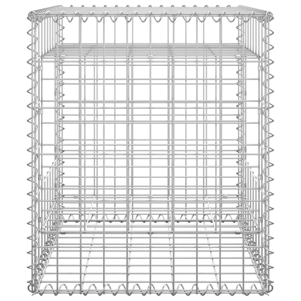 NNEVL Gabion Basket Post 50x50x60 cm Iron-3