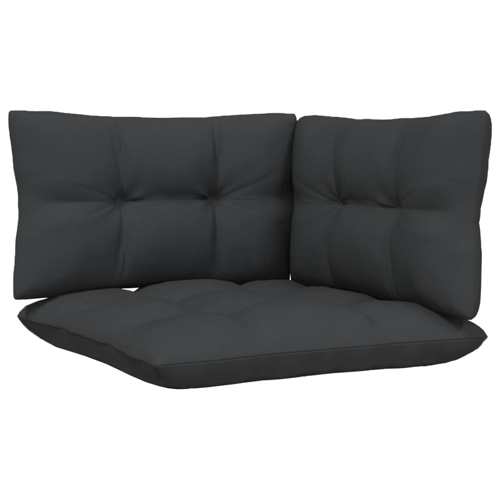 NNEVL 13 Piece Garden Lounge Set with Anthracite Cushions Pinewood-4