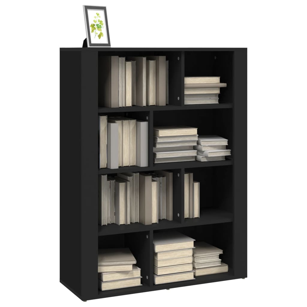 NNEVL Sideboard Black 80x30x106 cm Engineered Wood-3