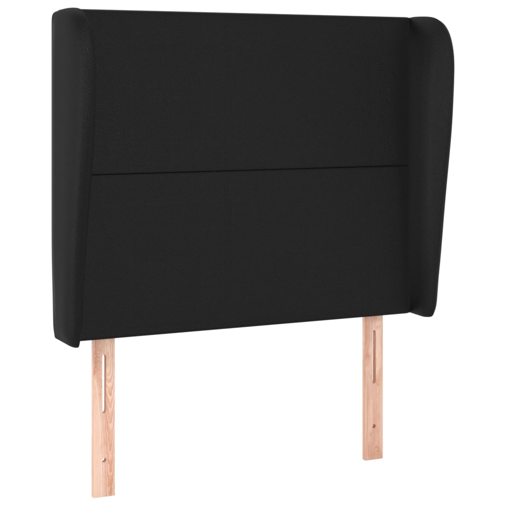 NNEVL Headboard with Ears Black 103 cm Faux Leather-1