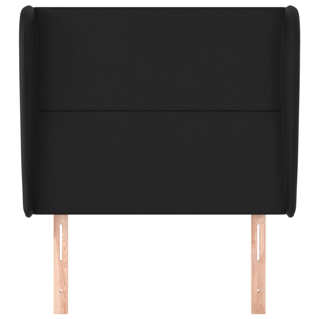 NNEVL Headboard with Ears Black 103 cm Faux Leather-2