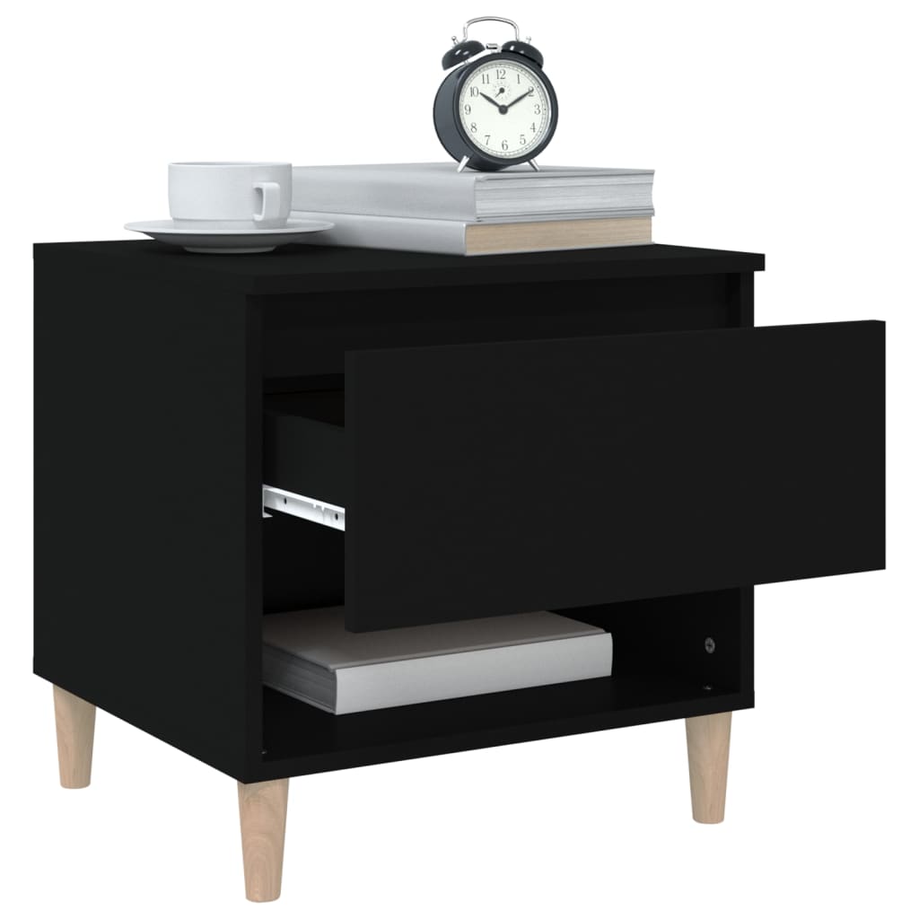 NNEVL Bedside Tables 2 pcs Black 50x46x50 cm Engineered Wood-3