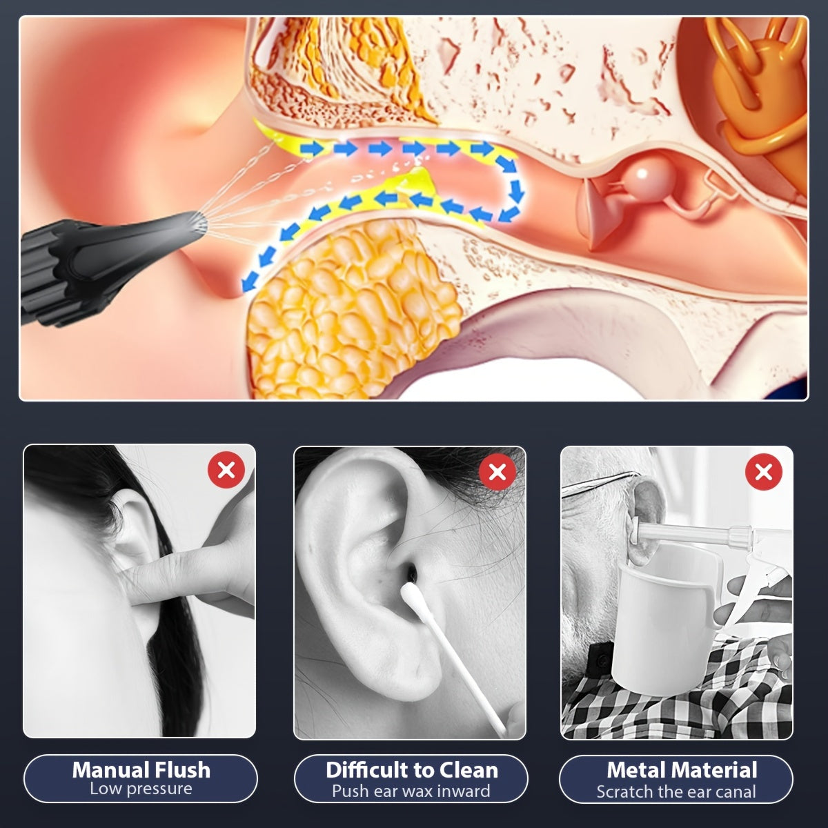 NNETM Electric Ear Wax Removal Kit Rechargeable-2