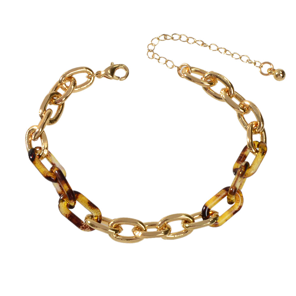 Designer Jewellery Acrylic Gold Crude Chain Bracelets Party Designer Accessories-4