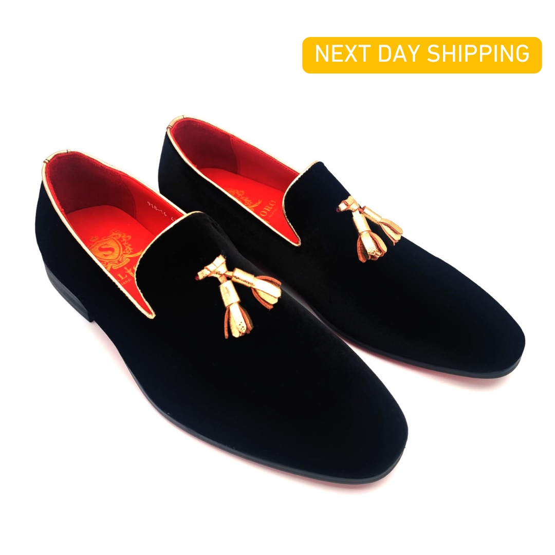 Belgian Loafers - Gold Tassel Loafers-0