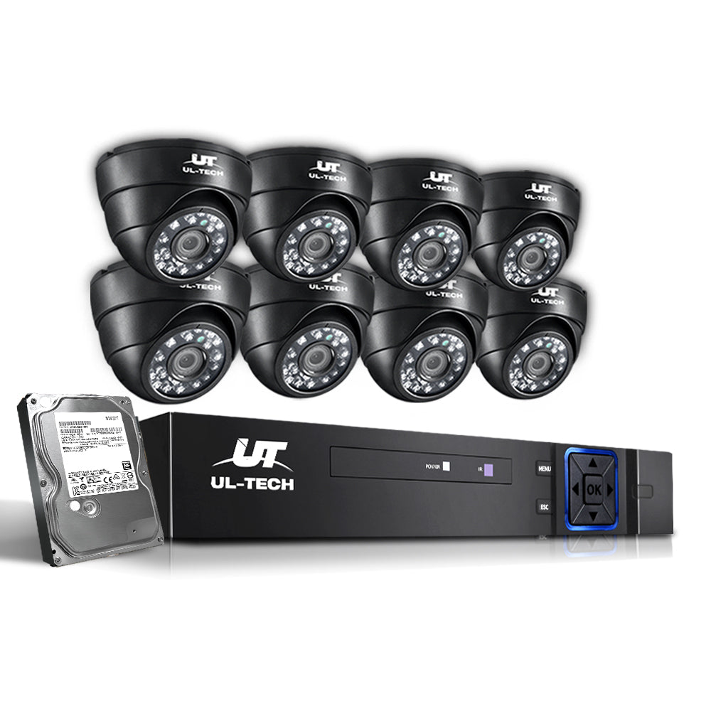 NNEDSZ -CCTV Security System 2TB 8CH DVR 1080P 8 Camera Sets-0