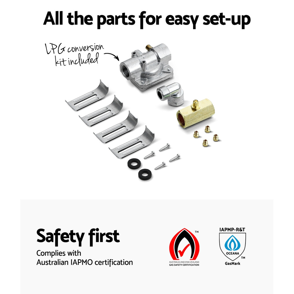 NNEDSZ Gas Cooktop 60cm Gas Stove Cooker 4 Burner Cook Top Konbs NG LPG Steel-4