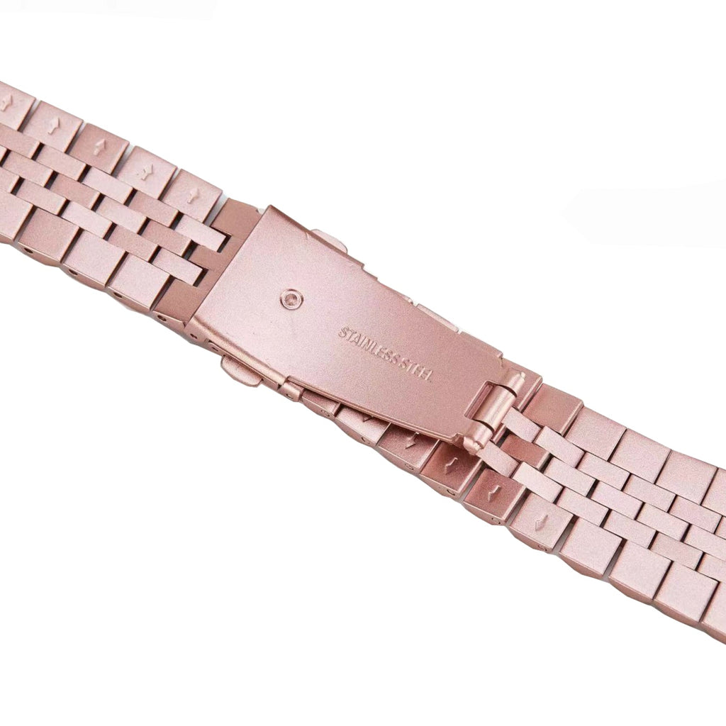 Stainless Steel Link Bracelet Band - The Perth in Rose Gold Small - Compatible with Apple Watch Size 38mm to 41mm-4