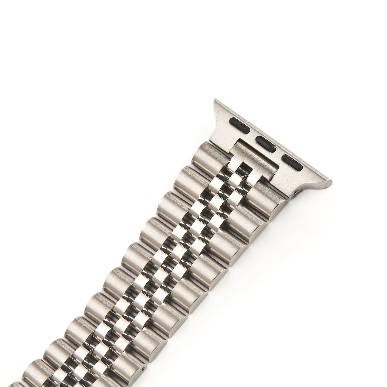 Stainless Steel Link Bracelet Band - The Perth in Silver Large - Compatible with Apple Watch Size 42mm to 45mm-2