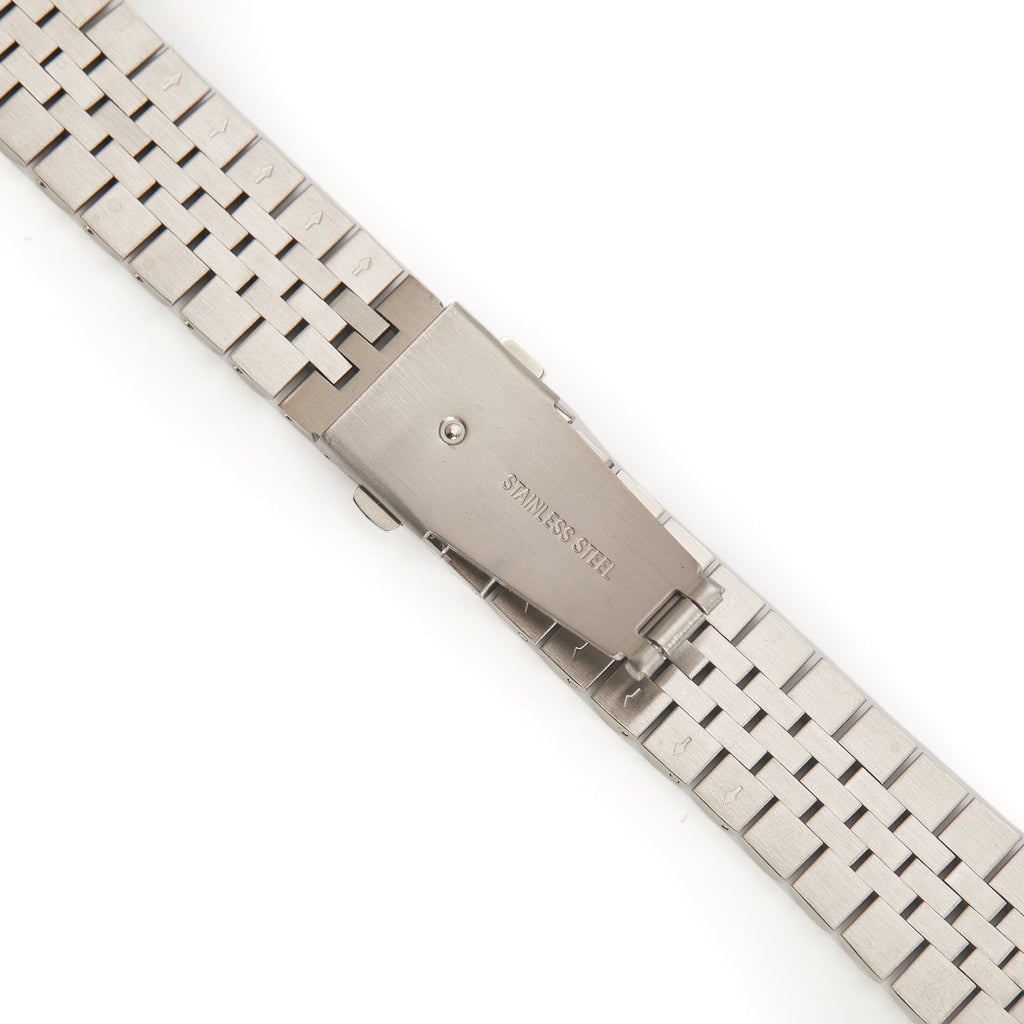 Stainless Steel Link Bracelet Band - The Perth in Silver Large - Compatible with Apple Watch Size 42mm to 45mm-4