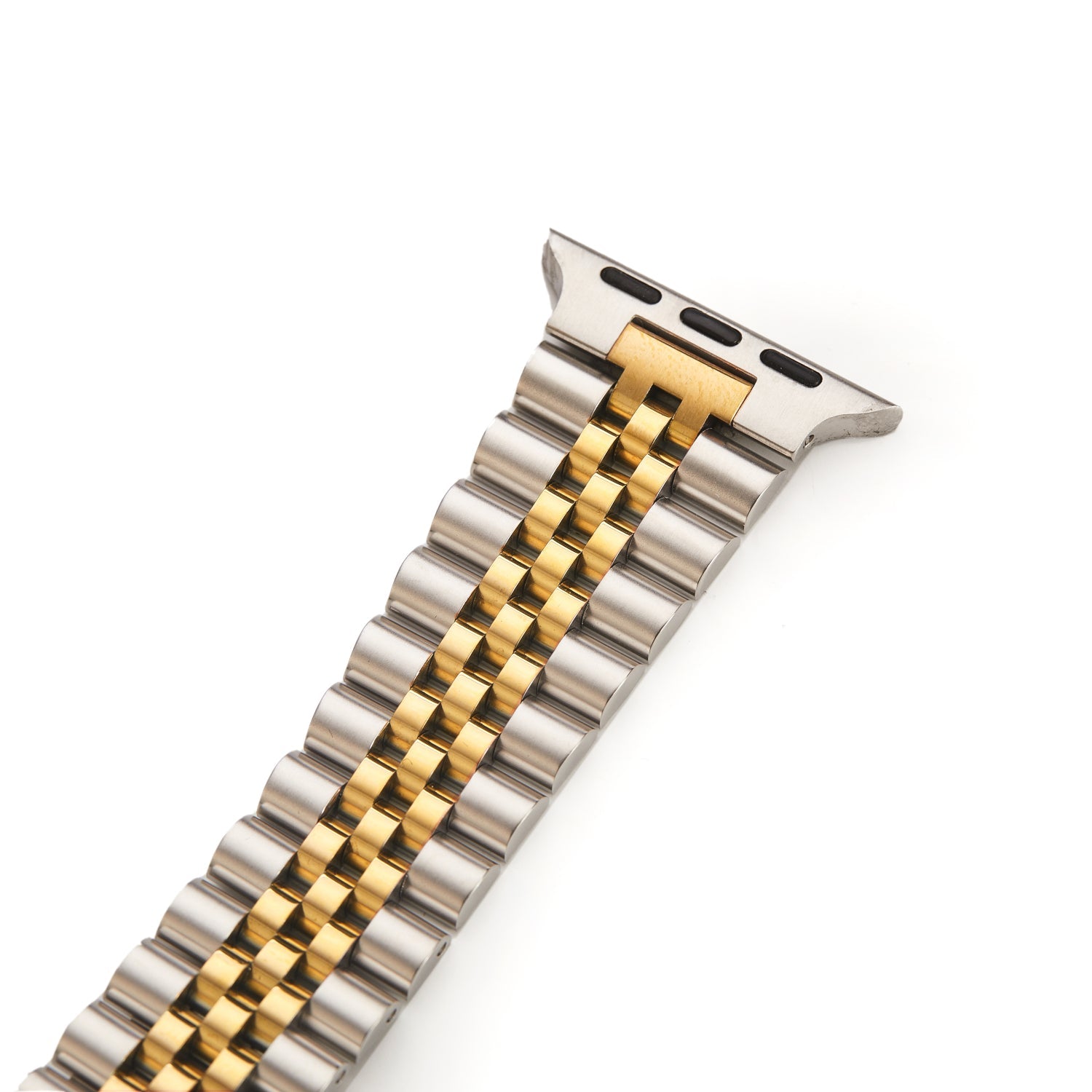 Stainless Steel Link Bracelet Band - The Perth in Silver and Gold Large - Compatible with Apple Watch Size 42mm to 45mm-2