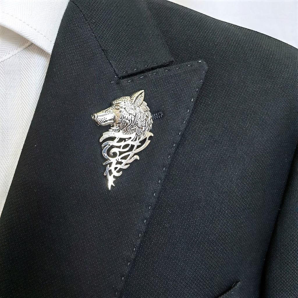 Wolf Head Lapel Pin-1