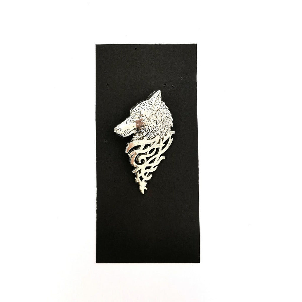 Wolf Head Lapel Pin-0