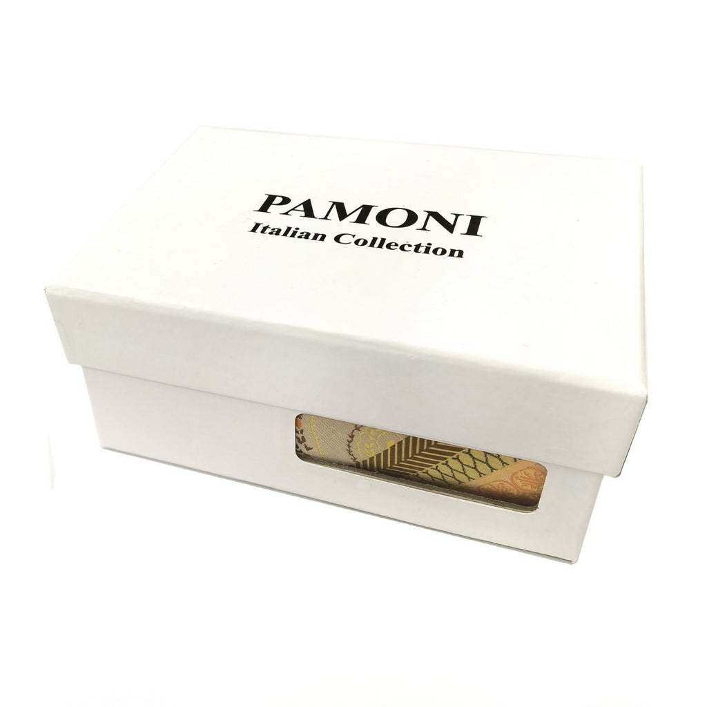 Gold Orange Striped Paisley Tie & Cufflinks Set-2