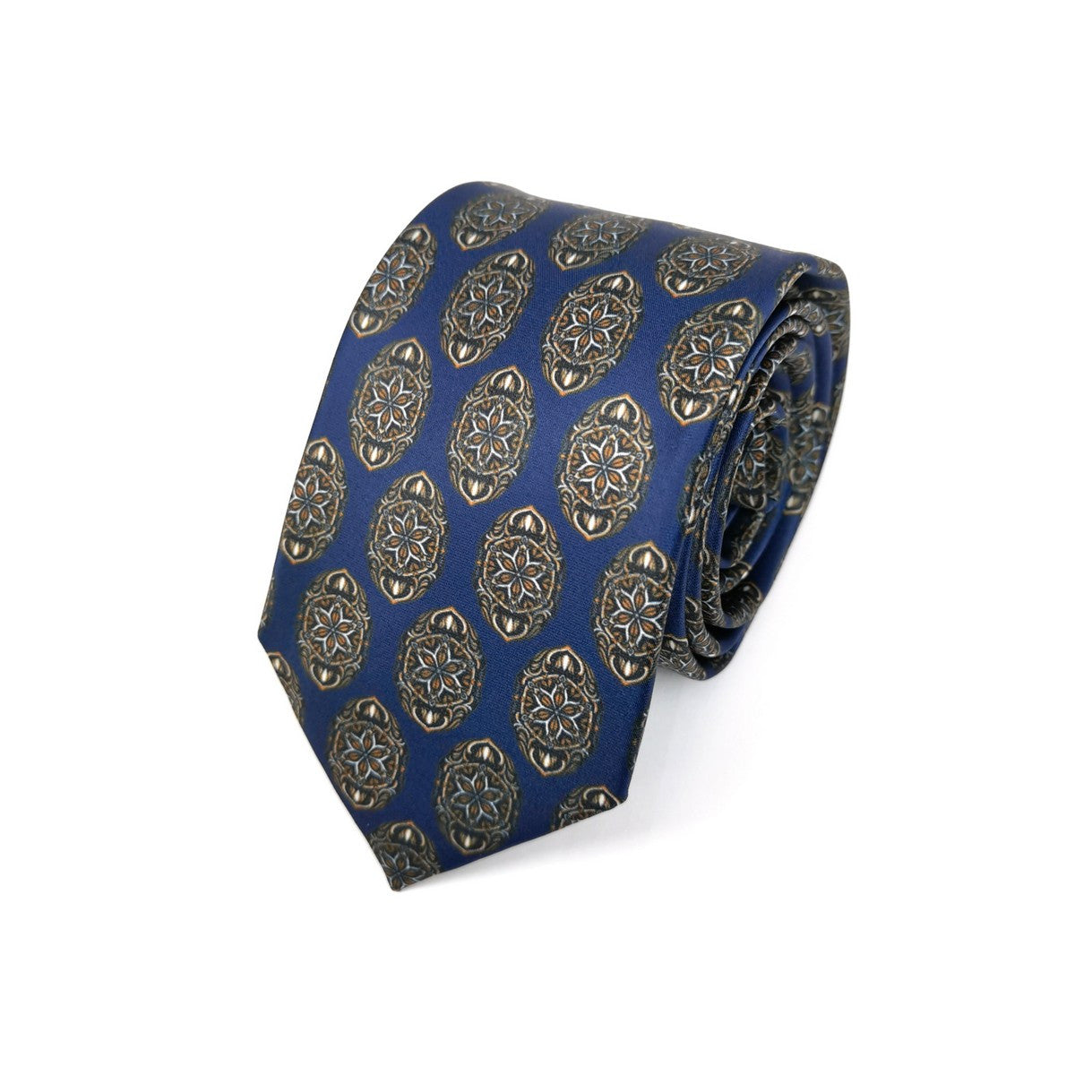 Navy Geometric Tie-0