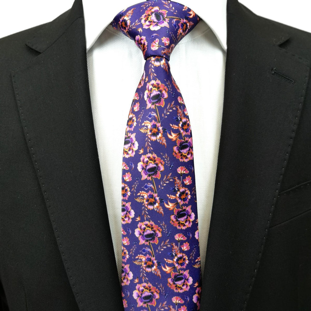 Lilac Pink Floral Tie-1
