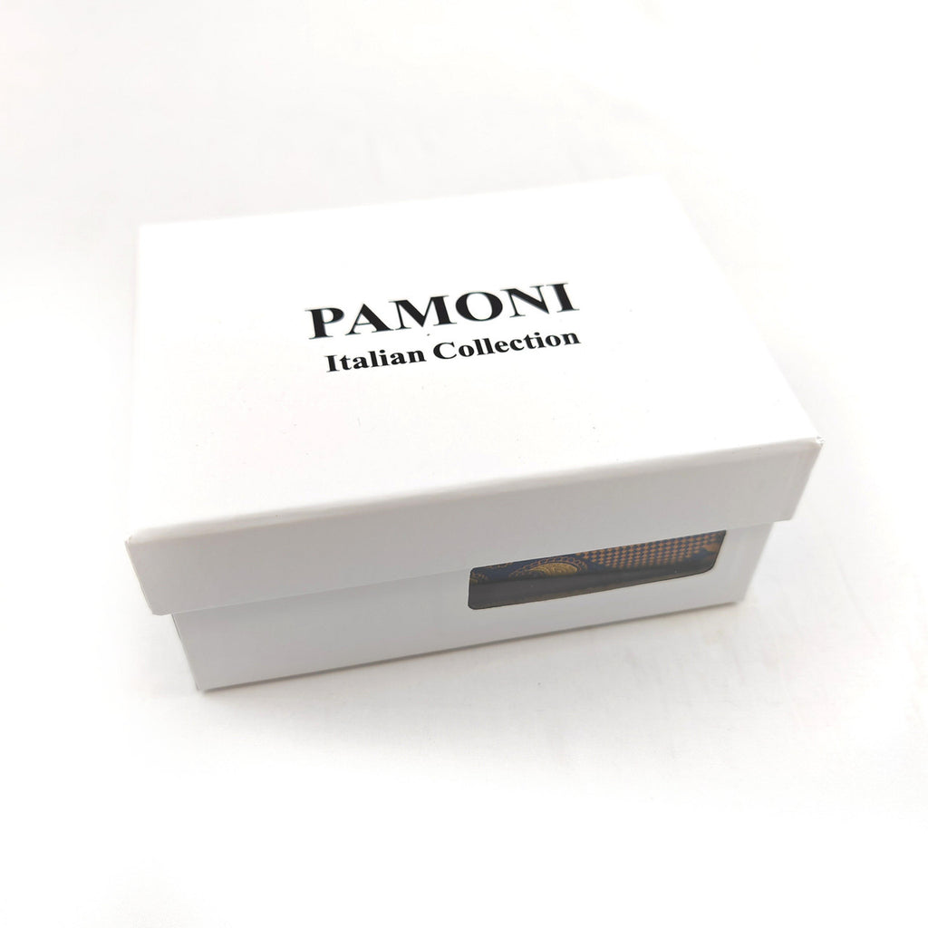 Brown and Gold Paisley Check Tie & Cufflinks Set-2