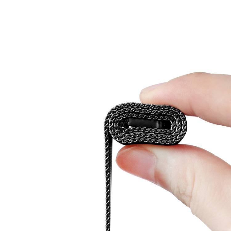 Stainless Steel Link Woven Mesh Infinite Loop Band - The Melbourne in Black - Compatible with Apple Watch Size 38mm to 41mm-3