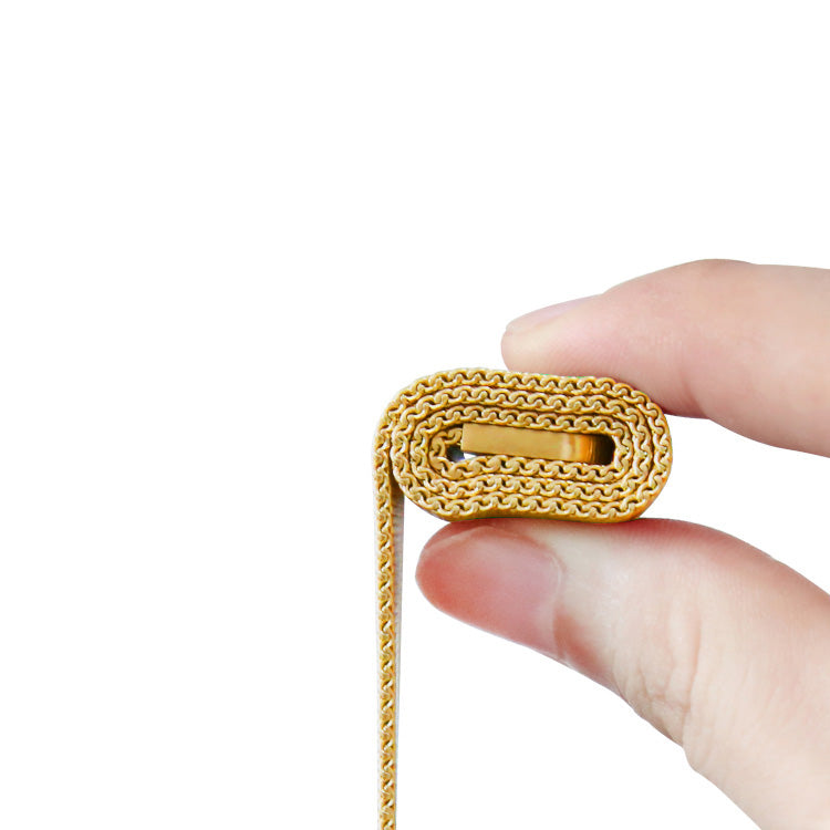 Stainless Steel Link Woven Mesh Infinite Loop Band - The Melbourne in Gold - Compatible with Apple Watch Size 38mm to 41mm-2