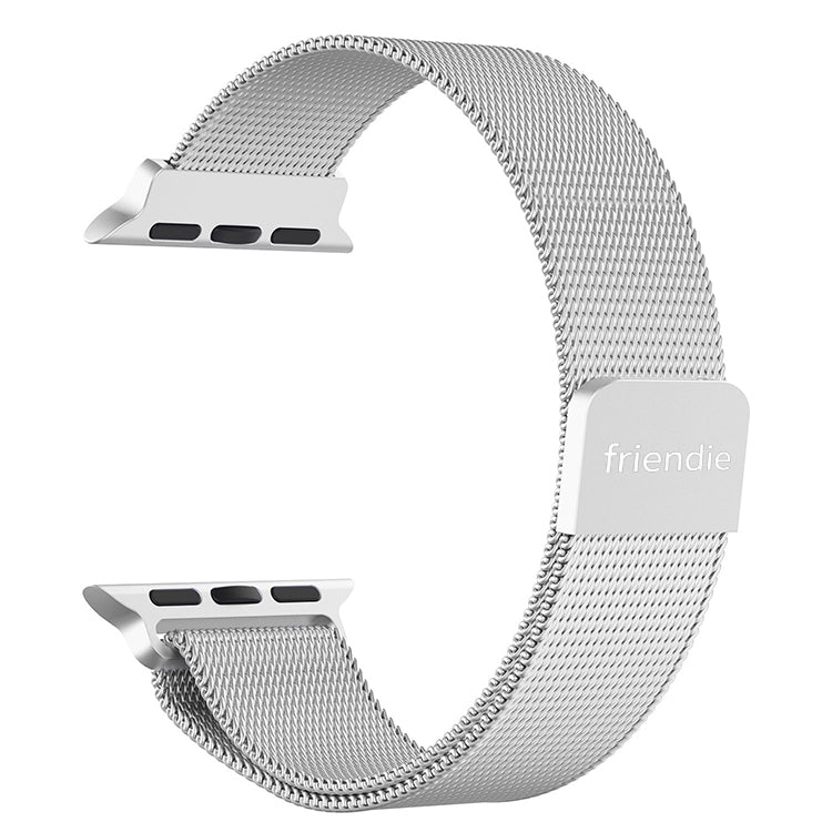 Stainless Steel Link Woven Mesh Infinite Loop Band - The Melbourne in Stainless Steel - Compatible with Apple Watch Size 38mm to 41mm-3