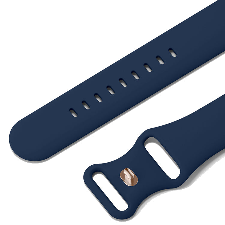 Silicone Sports Band Navy Blue with Gold Pin - The Noosa Small - Compatible with Apple Watch Size 38mm to 41mm-1