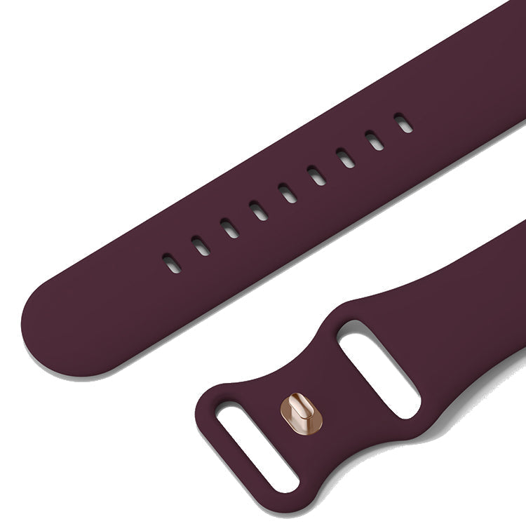 Silicone Sports Band Burgundy with Gold Pin - The Noosa Small - Compatible with Apple Watch Size 38mm to 41mm-1