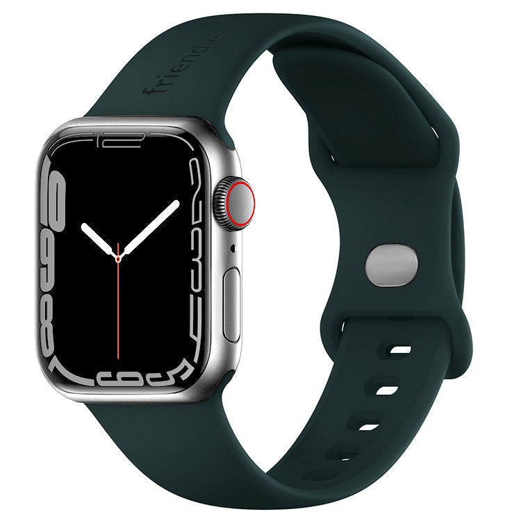Silicone Sports Band Royal Green with Silver Pin - The Noosa Small - Compatible with Apple Watch Size 38mm to 41mm-0