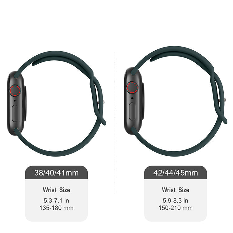 Silicone Sports Band Royal Green with Silver Pin - The Noosa Small - Compatible with Apple Watch Size 38mm to 41mm-2