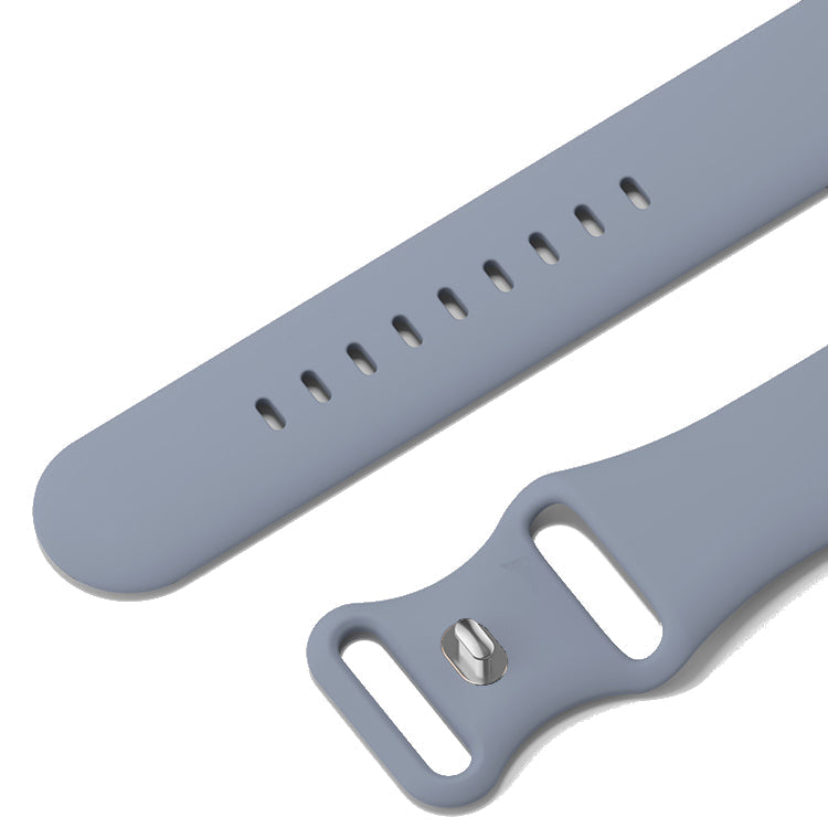 Silicone Sports Band Stardust Grey with Silver Pin - The Noosa - Compatible with Apple Watch Size 38mm to 41mm-1