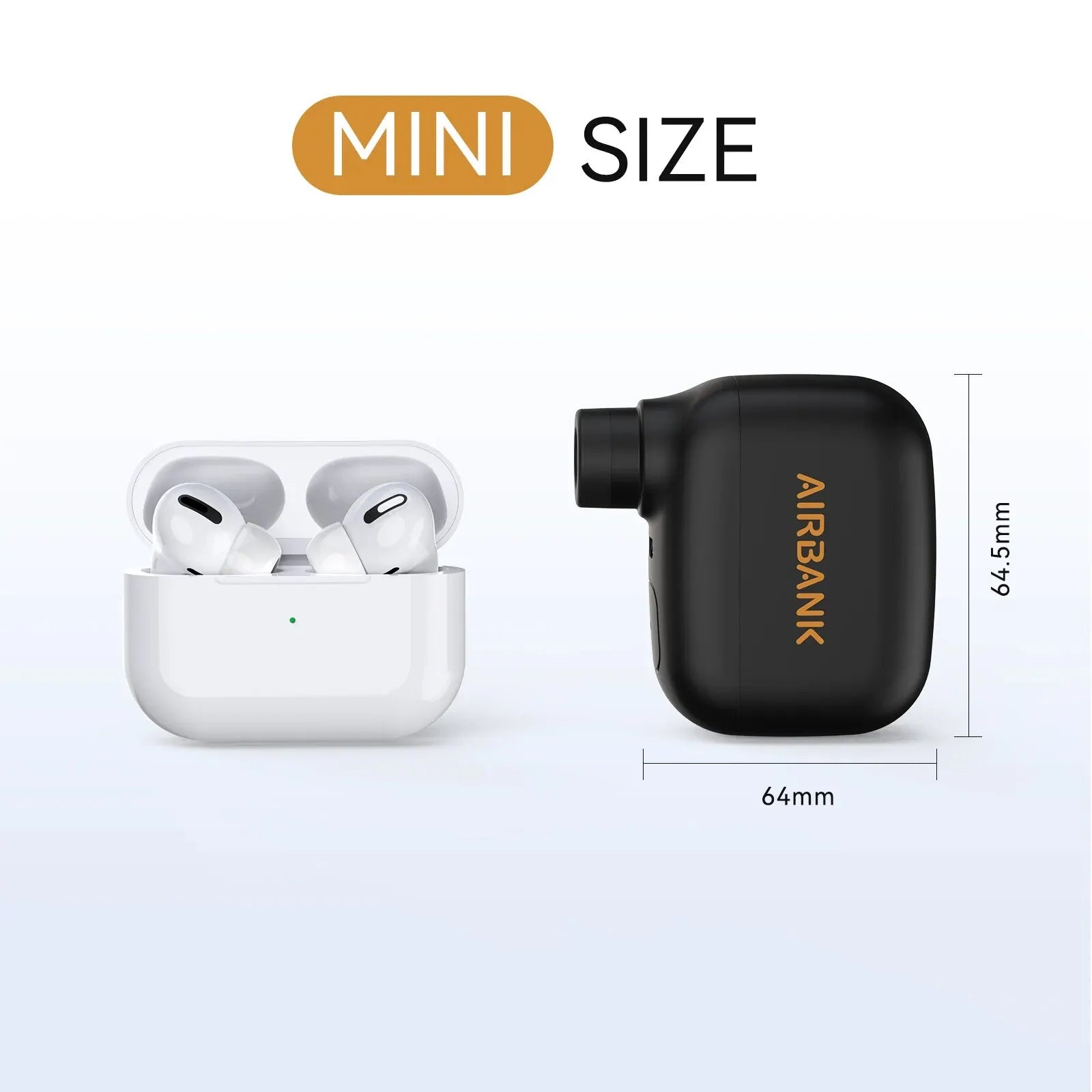 NNEOBA AS100 Mini Electric Bicycle Pump 100PSI Rechargeable Air Inflator Black-4